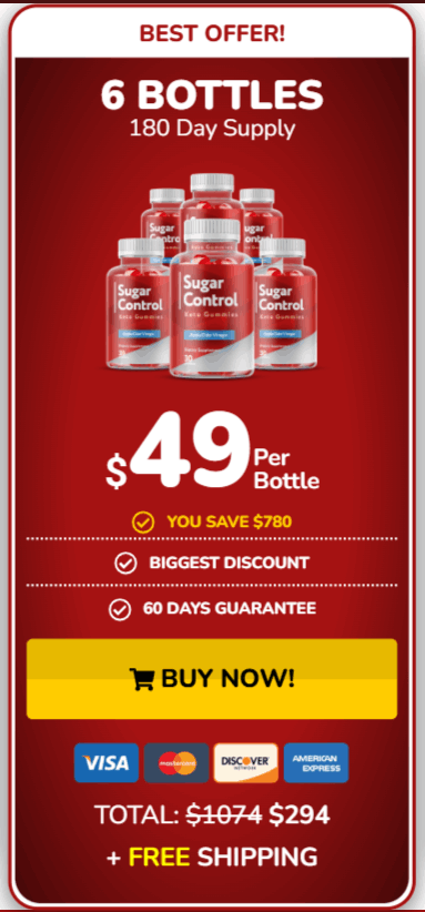 sugar control 6 bottles price